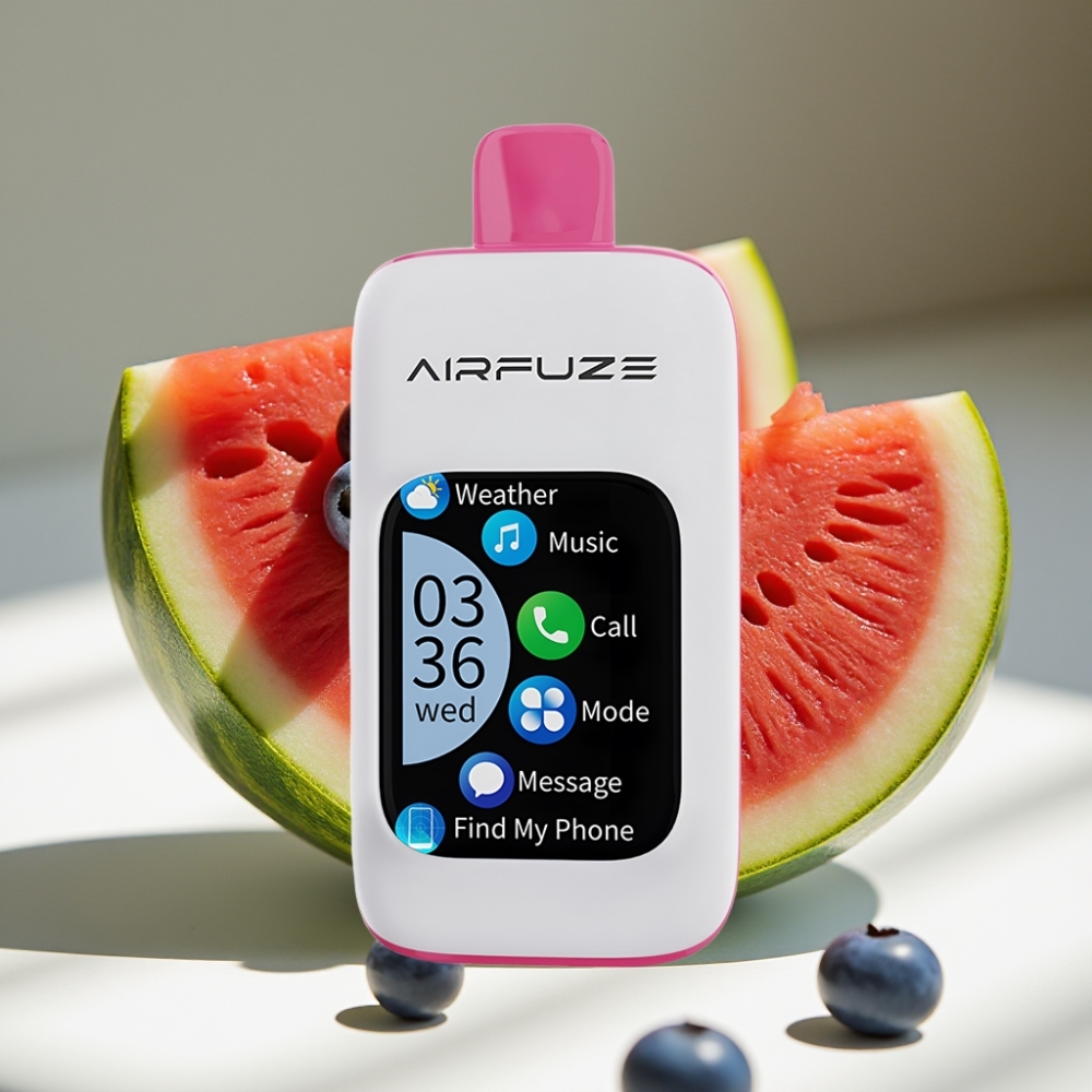 AirFuze Smart 30000 Puffs Touch Screen Disposable Pod – Blueberry Watermelon 5%