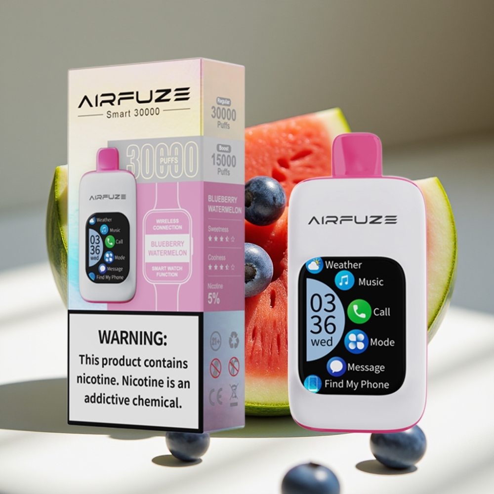 AirFuze Smart 30000 Puffs Touch Screen Disposable Pod – Blueberry Watermelon 5%
