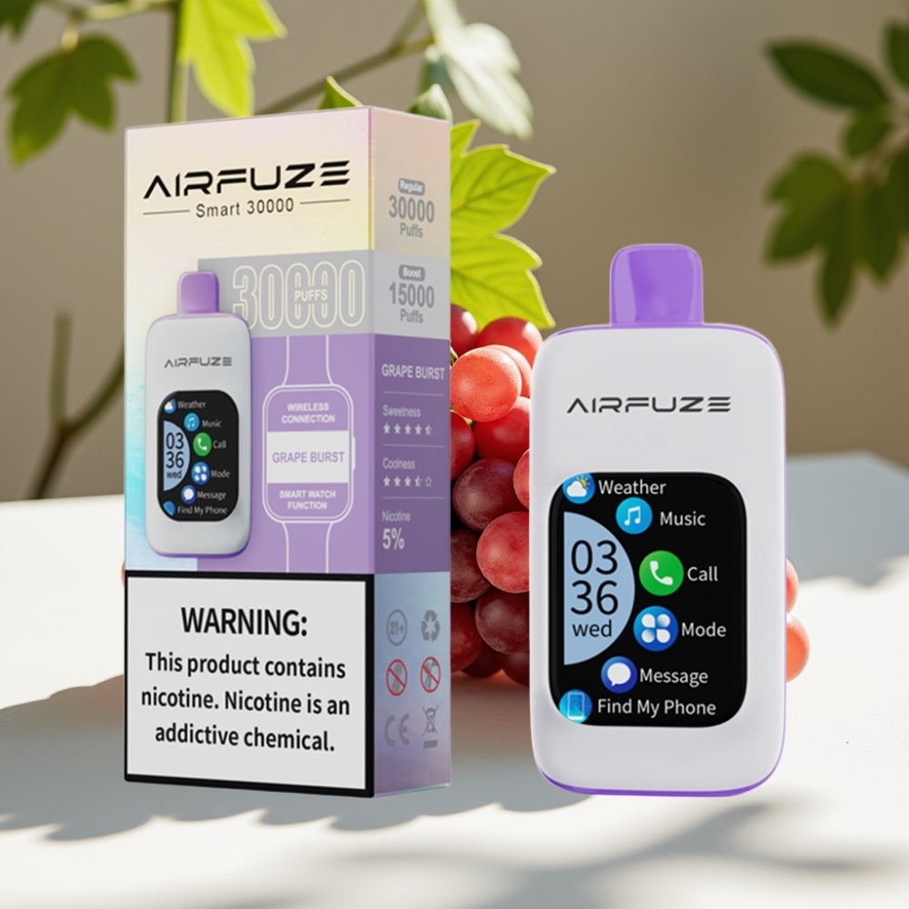 AirFuze Smart 30000 Puffs Touch Screen Disposable Vape Grape Burst