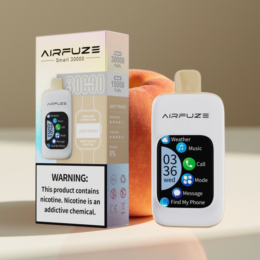 AirFuze Smart 30000 Puffs Touch Screen Disposable Vape Juicy Peach