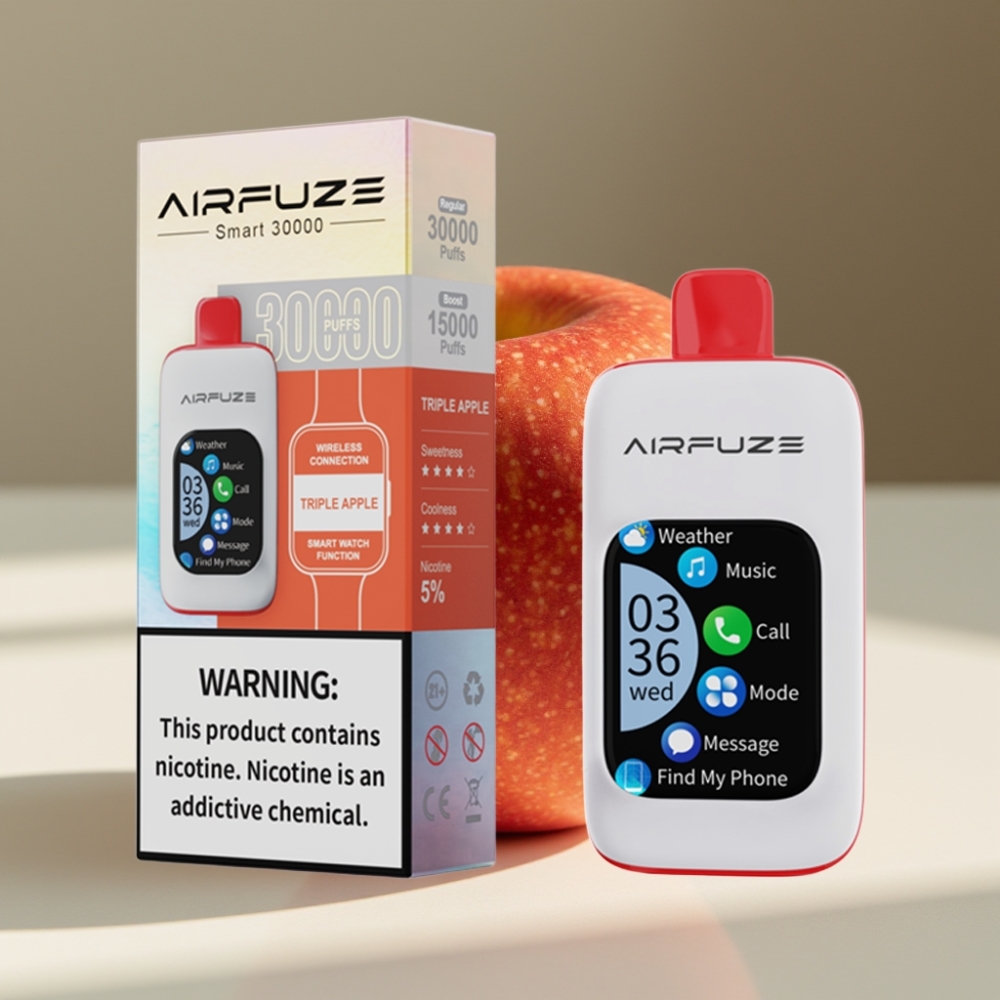 AirFuze Smart 30000 Puffs Touch Screen Triple Apple Disposable Vape