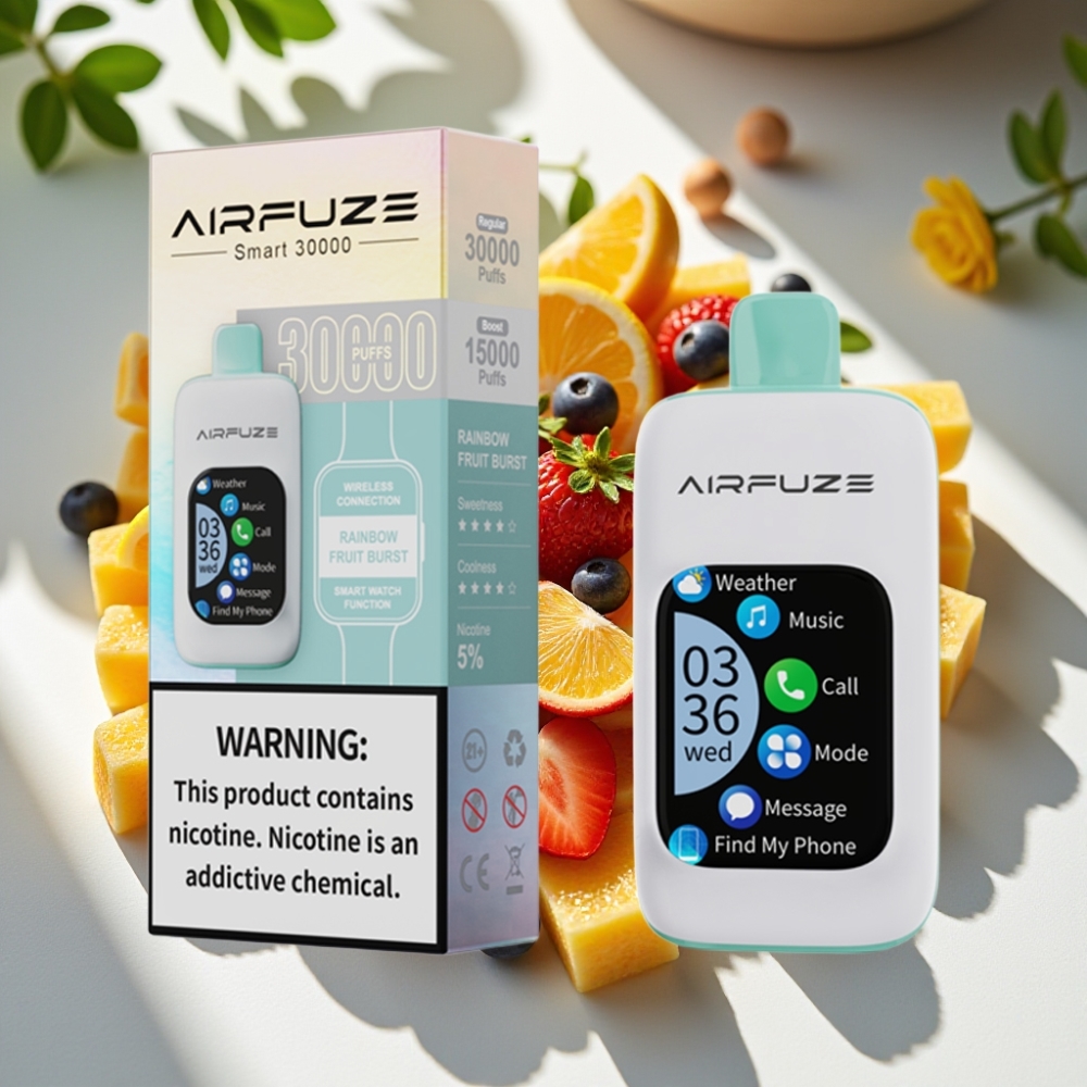 AirFuze Smart 5% 30000 Puffs Touch Screen Disposable Vape Rainbow Fruit Burst