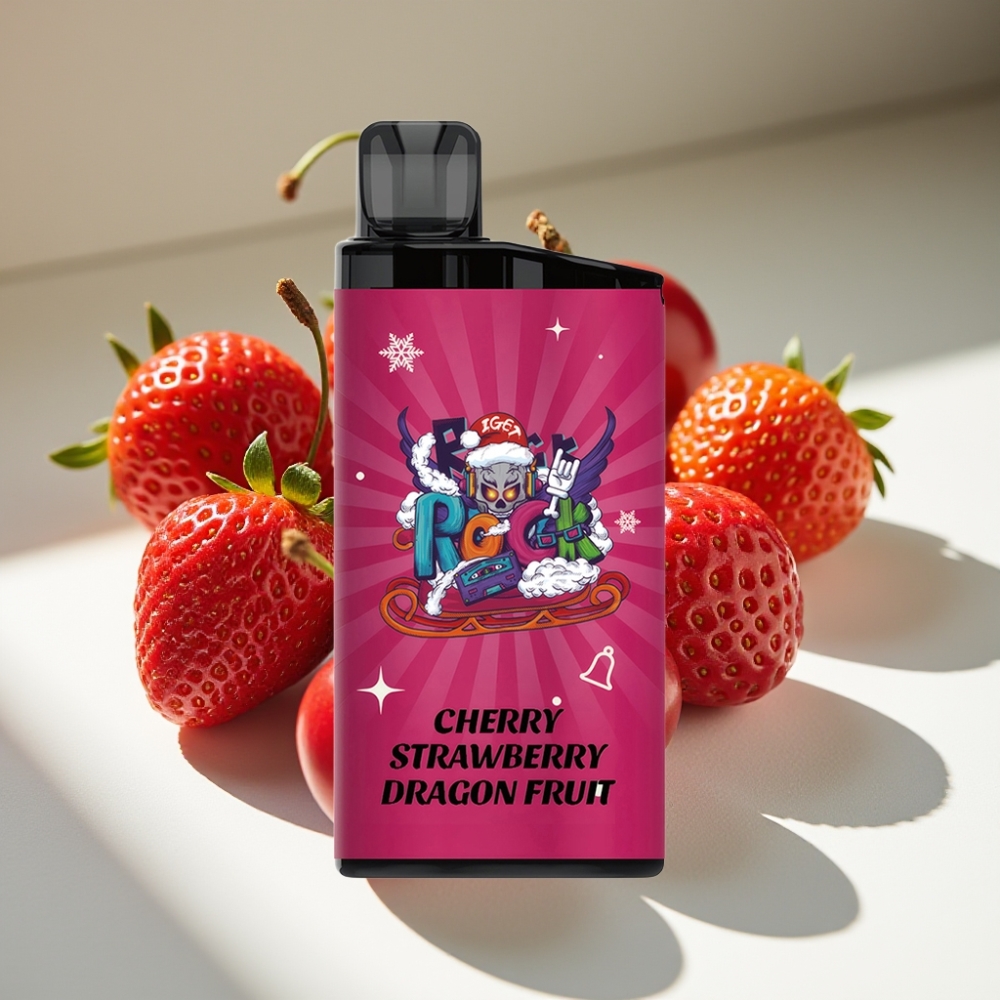 IGET Bar 3500 Puffs Disposable Vape 1400mAh Mesh Cherry Strawberry Dragon Fruit