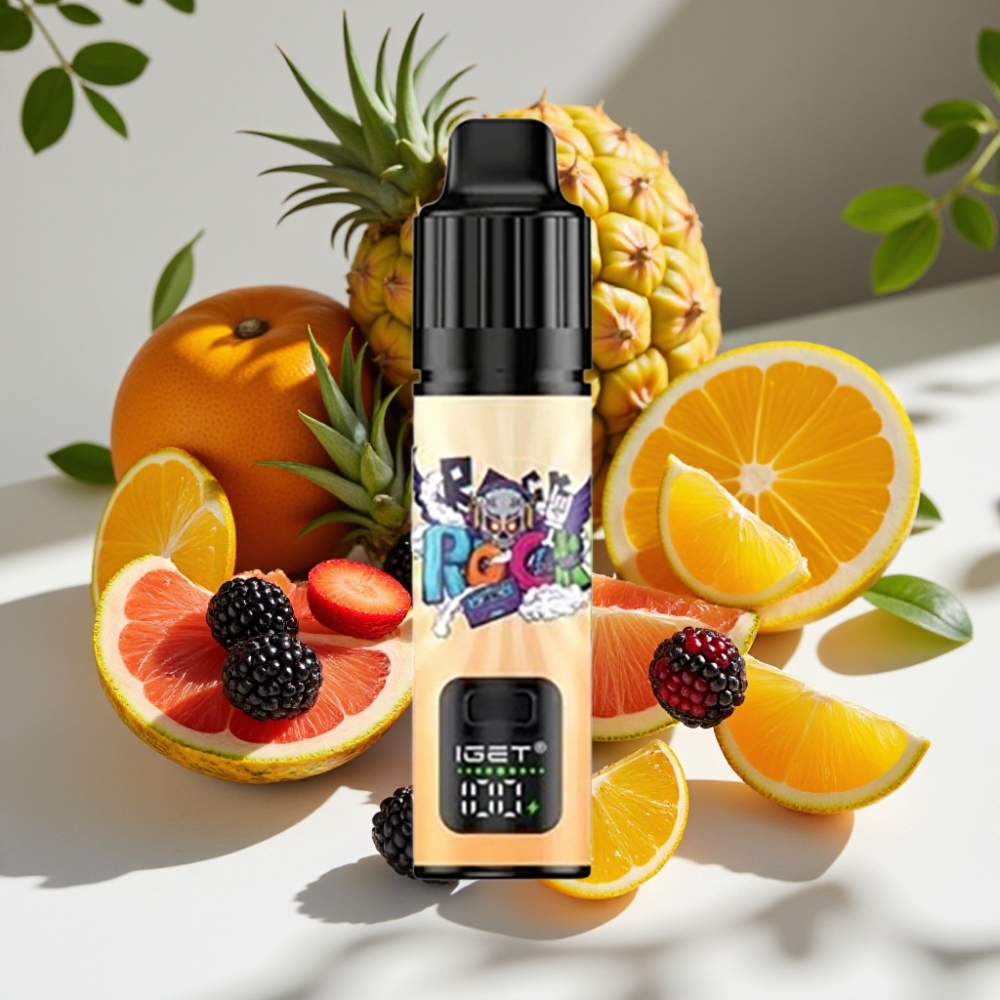 IGET BAR PLUS S3 POD 10000 Puffs 5% Nicotine 18ml Disposable Vape Blackberry Pineapple Orange