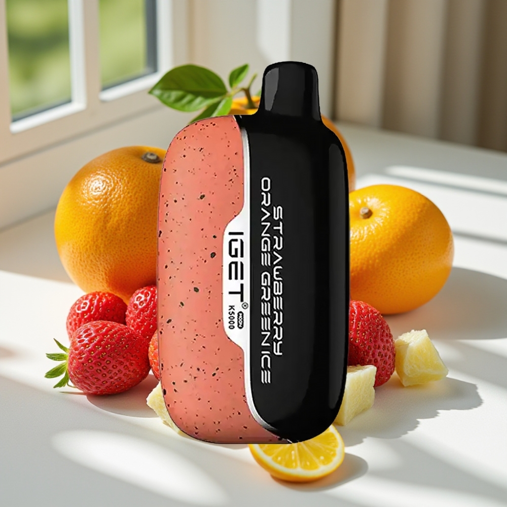 IGET Moon K5000 Disposable Vape – 5000 Puffs, Mesh Coil, Strawberry Orange Green Ice