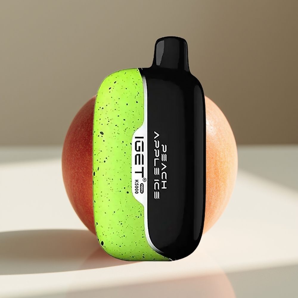 IGET Moon K5000 Disposable Vape - Peach Apple, 5000 Puffs, Mesh Coil