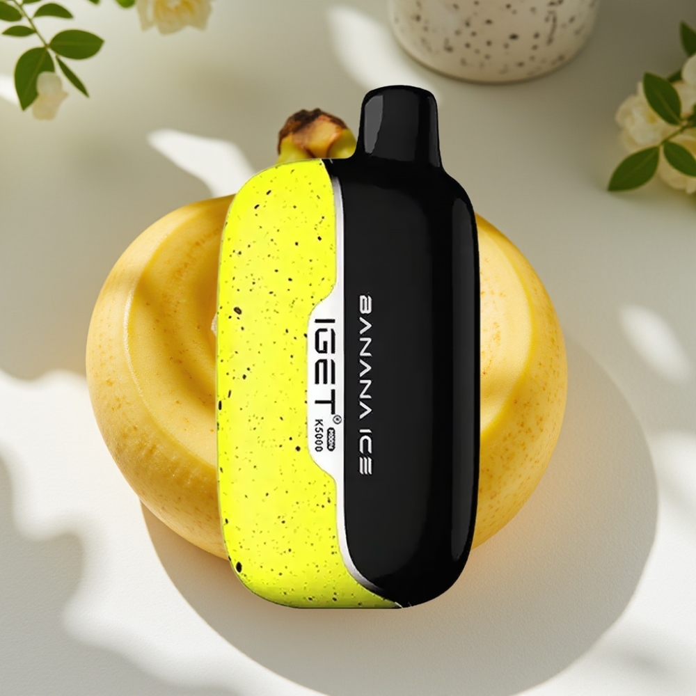 IGET Moon K5000 Puffs Banana Ice Disposable Vape - 5000 Puffs, Mesh Coil, 81.5g