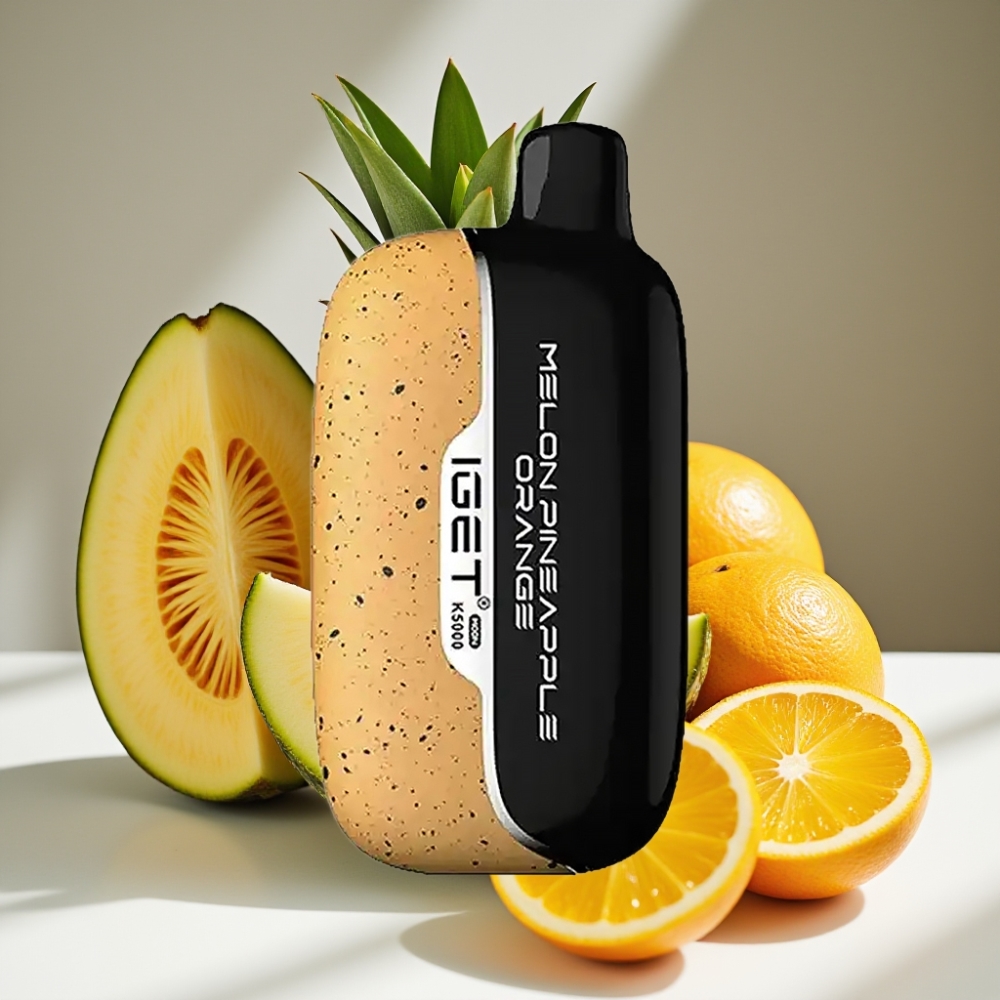 IGET Moon K5000 Puffs Disposable Vape - 5000 Puffs, Mesh Coil, Melon Pineapple Orange