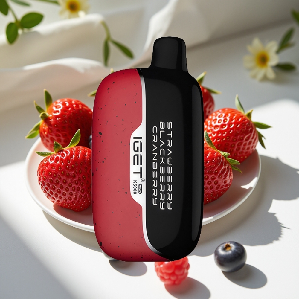 IGET Moon K5000 Puffs Disposable Vape – 5000 Puffs, Mesh Coil, Strawberry Blackberry Cranberry