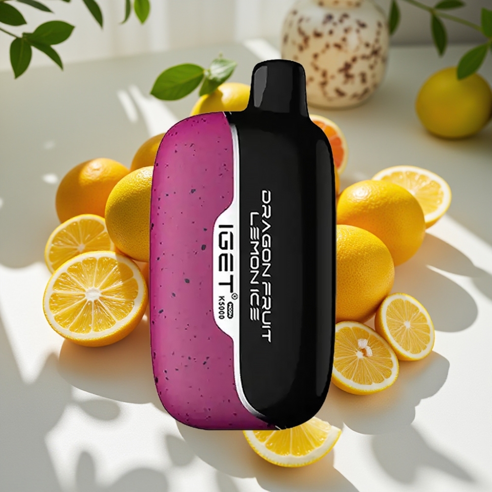 IGET Moon K5000 Puffs Disposable Vape – Dragon Fruit Lemon Ice, 5000 Puffs, 1.35 Ohm Mesh Coil