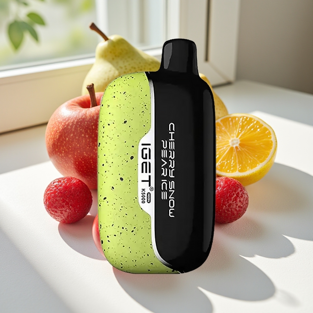 IGET Moon K5000 Puffs Disposable Vape PC Mesh 1.35 Ohm Cherry Snow Pear Ice