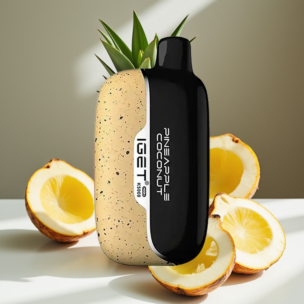 IGET Moon K5000 Puffs Disposable Vape Pineapple Coconut - 5000 Puffs, Mesh Coil, PC Material
