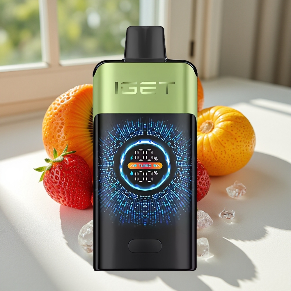 IGET ONE 12000 Puffs Turbo Disposable Vape with Curved Screen & Dual Mesh Coil