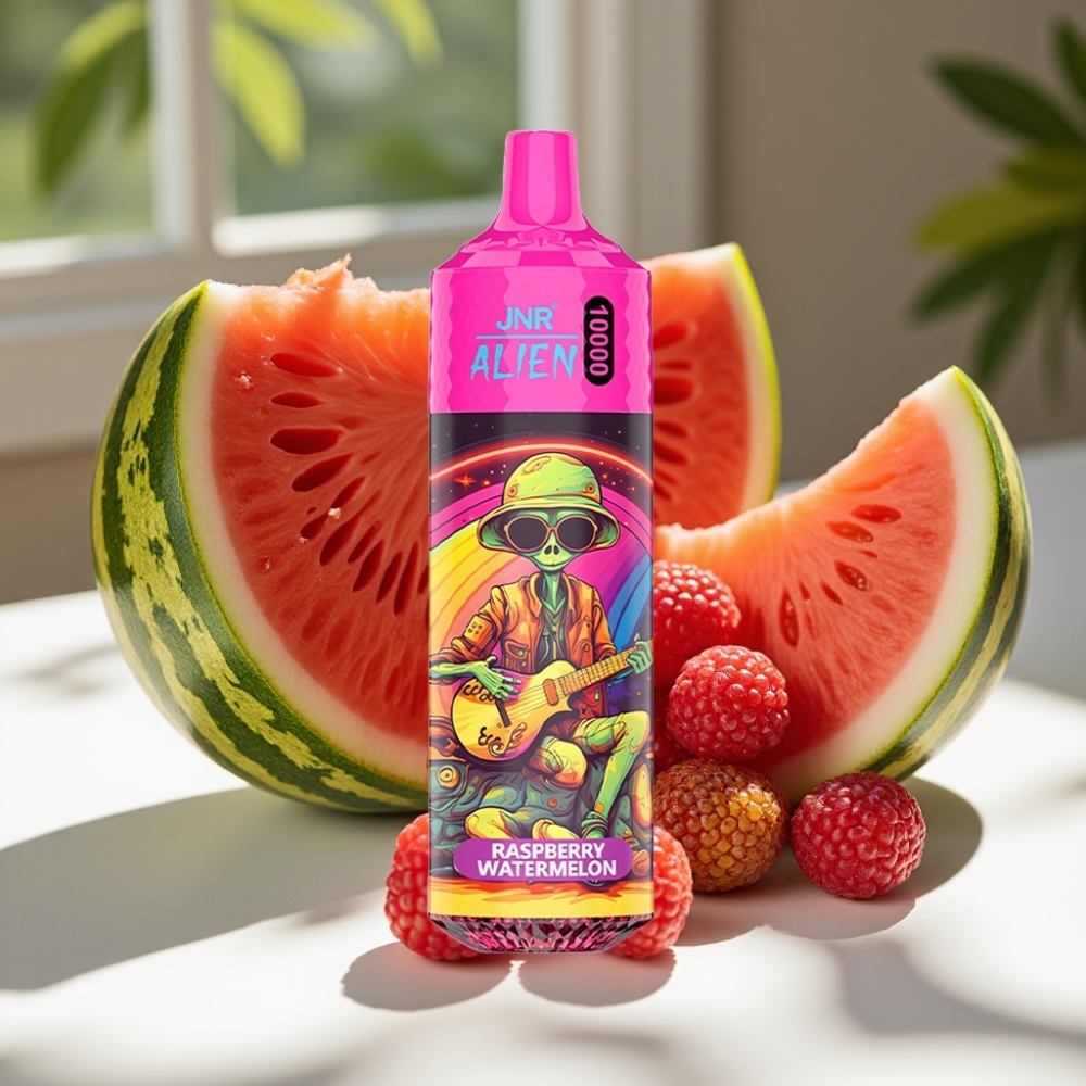 JNR Alien 10000 Puffs Disposable Vape - 850mAh, 20ml, Type-C, RGB, Raspberry Watermelon