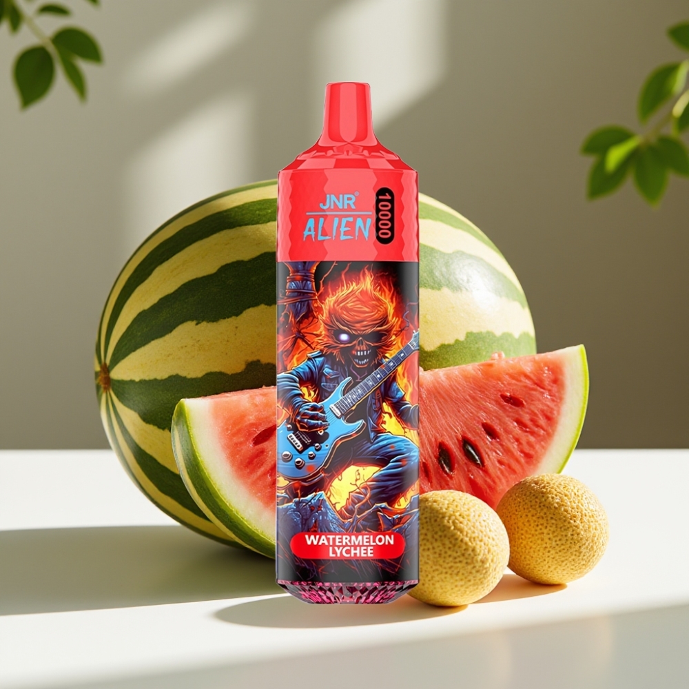 JNR Alien 10000 Puffs Disposable Vape - 850mAh, Type-C, Watermelon Lychee, RGB LED