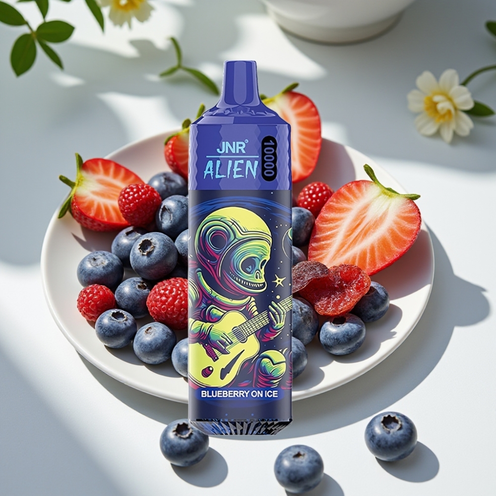 JNR Alien 10000 Puffs Disposable Vape Blueberry On Ice with 850mAh Battery & RGB LED