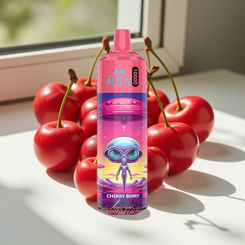 JNR Alien 10000 Puffs Disposable Vape Cherry Berry with 850mAh Battery & RGB LED