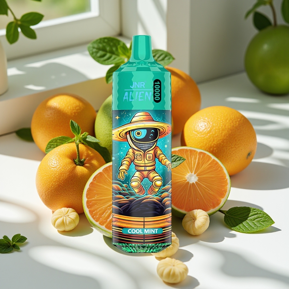 JNR Alien 10000 Puffs Disposable Vape with 850mAh Battery, 20ml E-liquid, and RGB Lights – Cool Mint