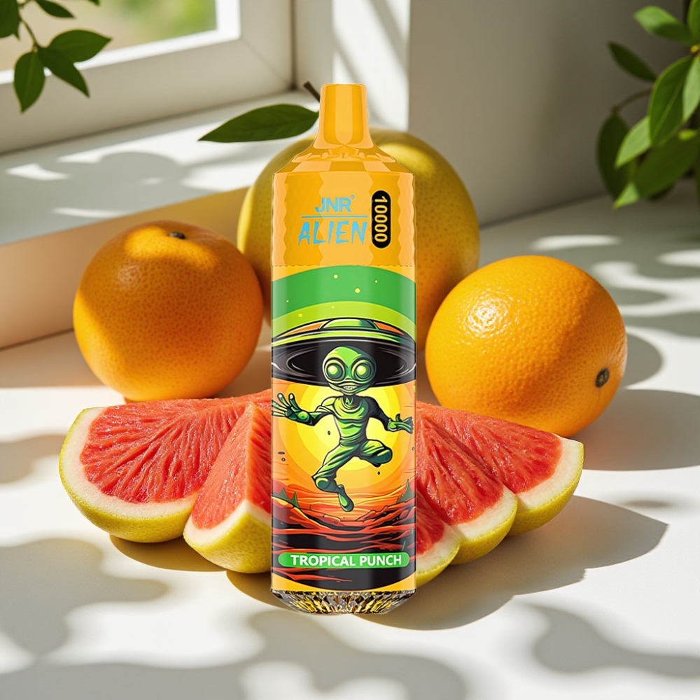 JNR Alien 10000 Puffs Disposable Vape with 850mAh Battery, 20ml E-liquid, and RGB Lights – Tropical Punch