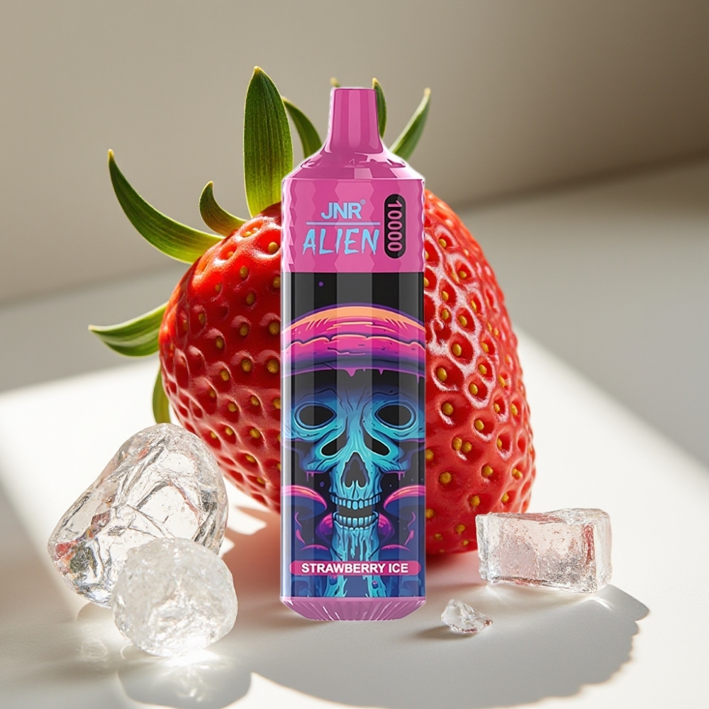 JNR Alien 10000 Puffs Disposable Vape with 850mAh Battery & RGB LED – Strawberry Ice