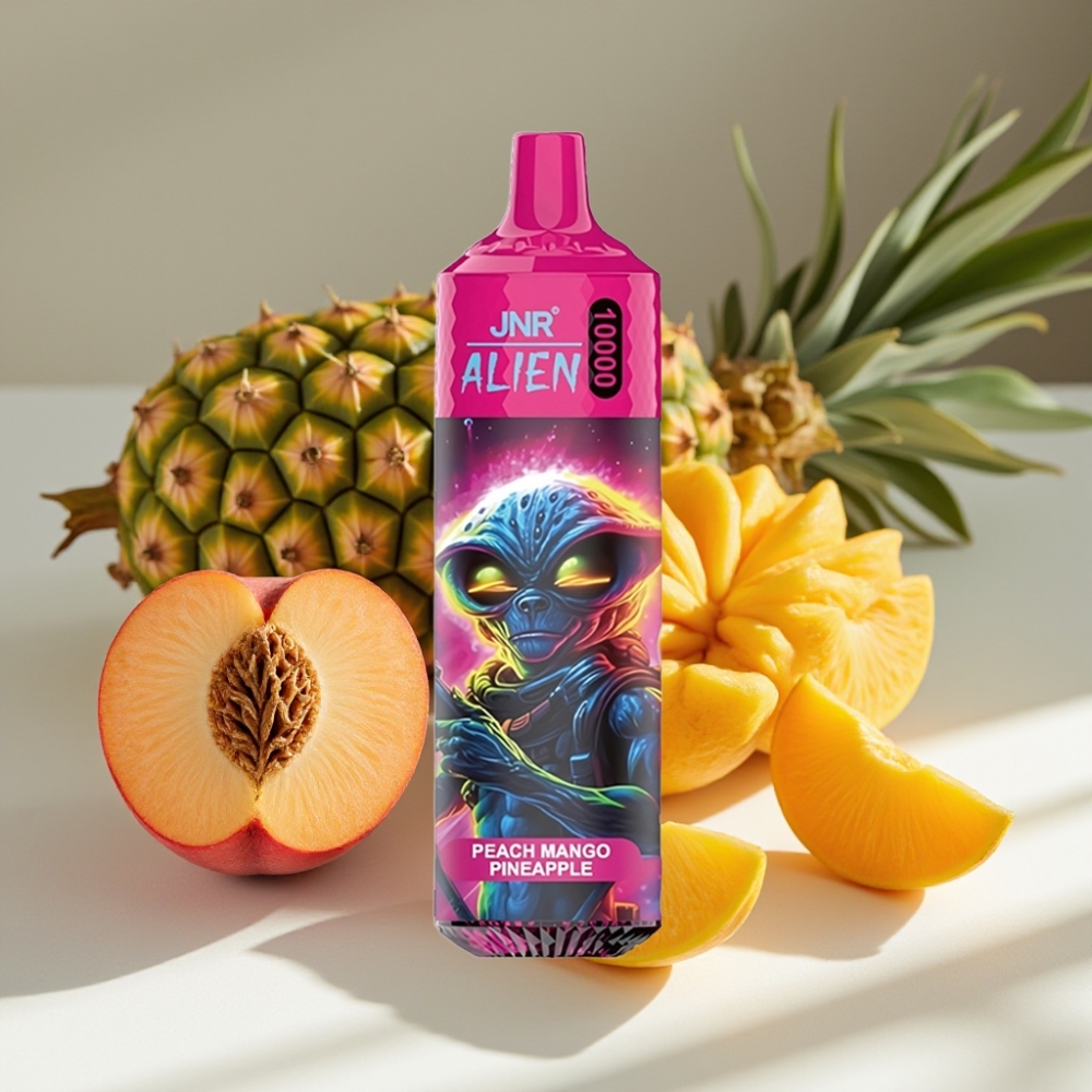 JNR Alien 10000 Puffs Peach Mango Pineapple 20ml RGB LED