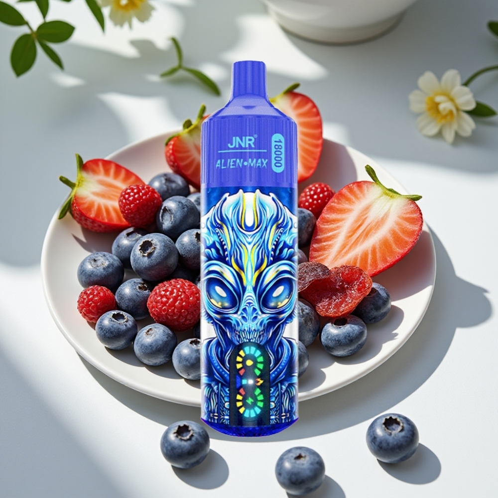 JNR Alien Max 18000 Puffs Disposable Vape with Smart LED Display & Dual Mesh Coil – Blueberry On Ice
