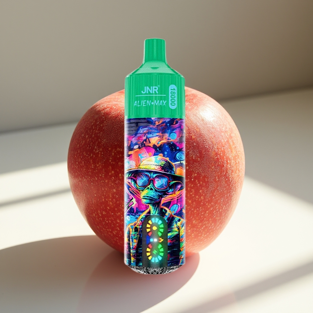 JNR Alien Max 18000 Puffs Dual Mesh Disposable Vape with LED Display & 20 Flavors Frozen Apple
