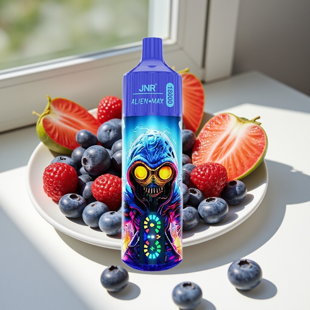 JNR Alien Max 18000 Puffs Dual Mesh Disposable Vape with LED Display Blueberry Bubblegum