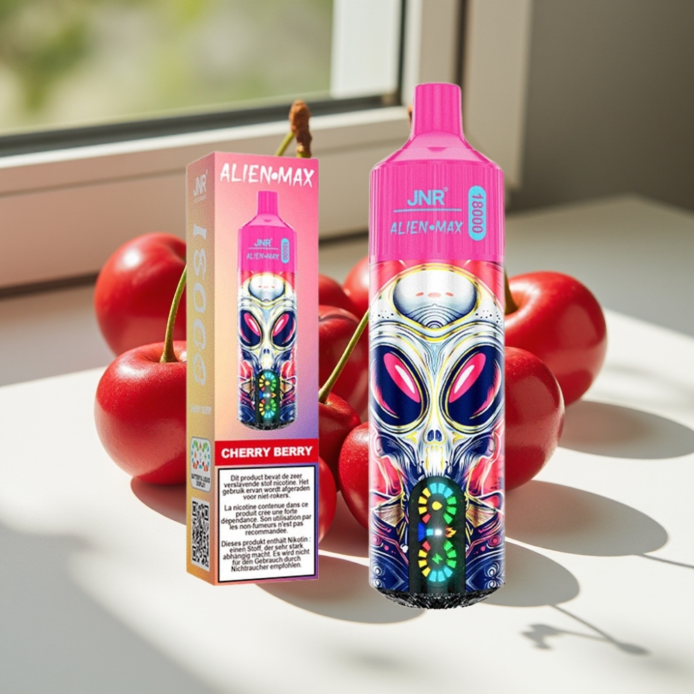 JNR Alien Max 18000 Puffs Dual Mesh LED Disposable Vape Cherry Berry