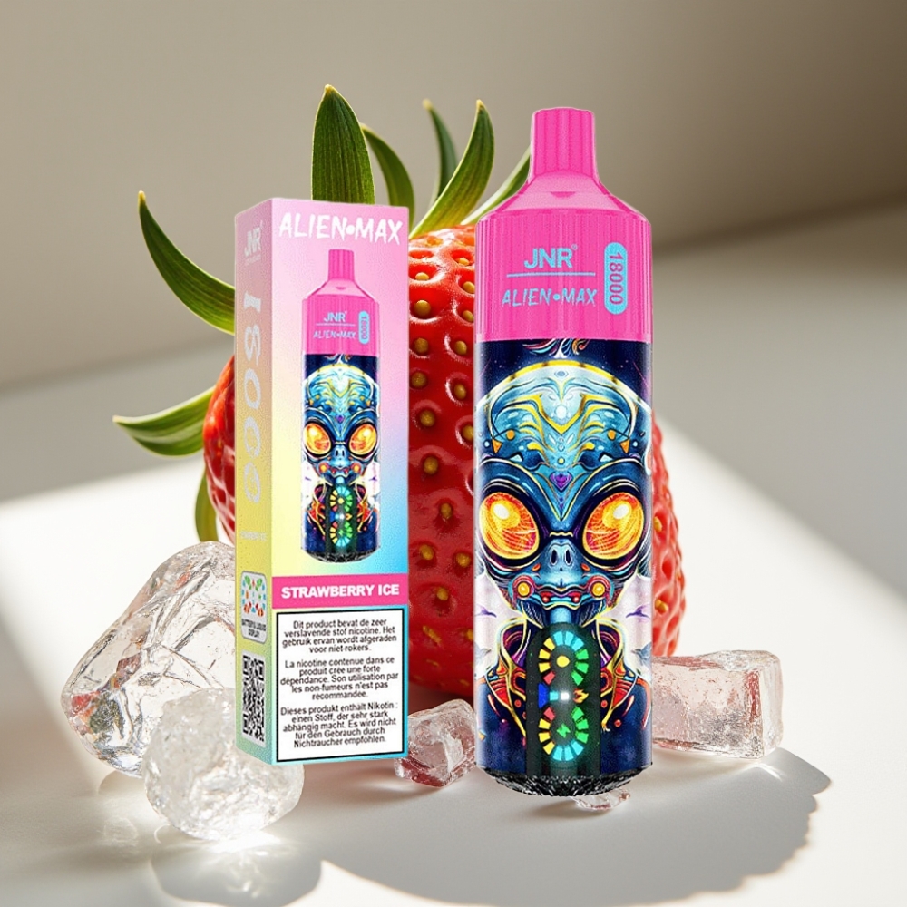 JNR Alien Max 18000 Puffs LED Dual Mesh Disposable Vape Strawberry Ice