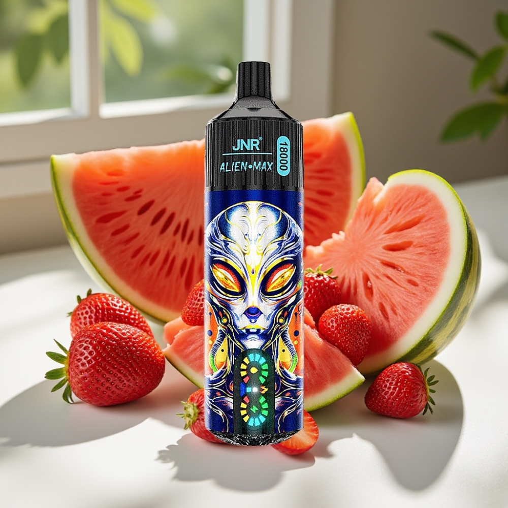 JNR Alien Max 18000 Puffs Smart LED Dual Mesh Disposable Vape Strawberry Watermelon Bubblegum