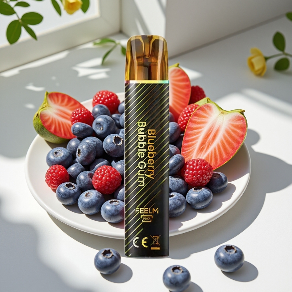 JNR Black&Golden 800 Puffs 2ml Disposable Vape Blueberry Bubble Gum