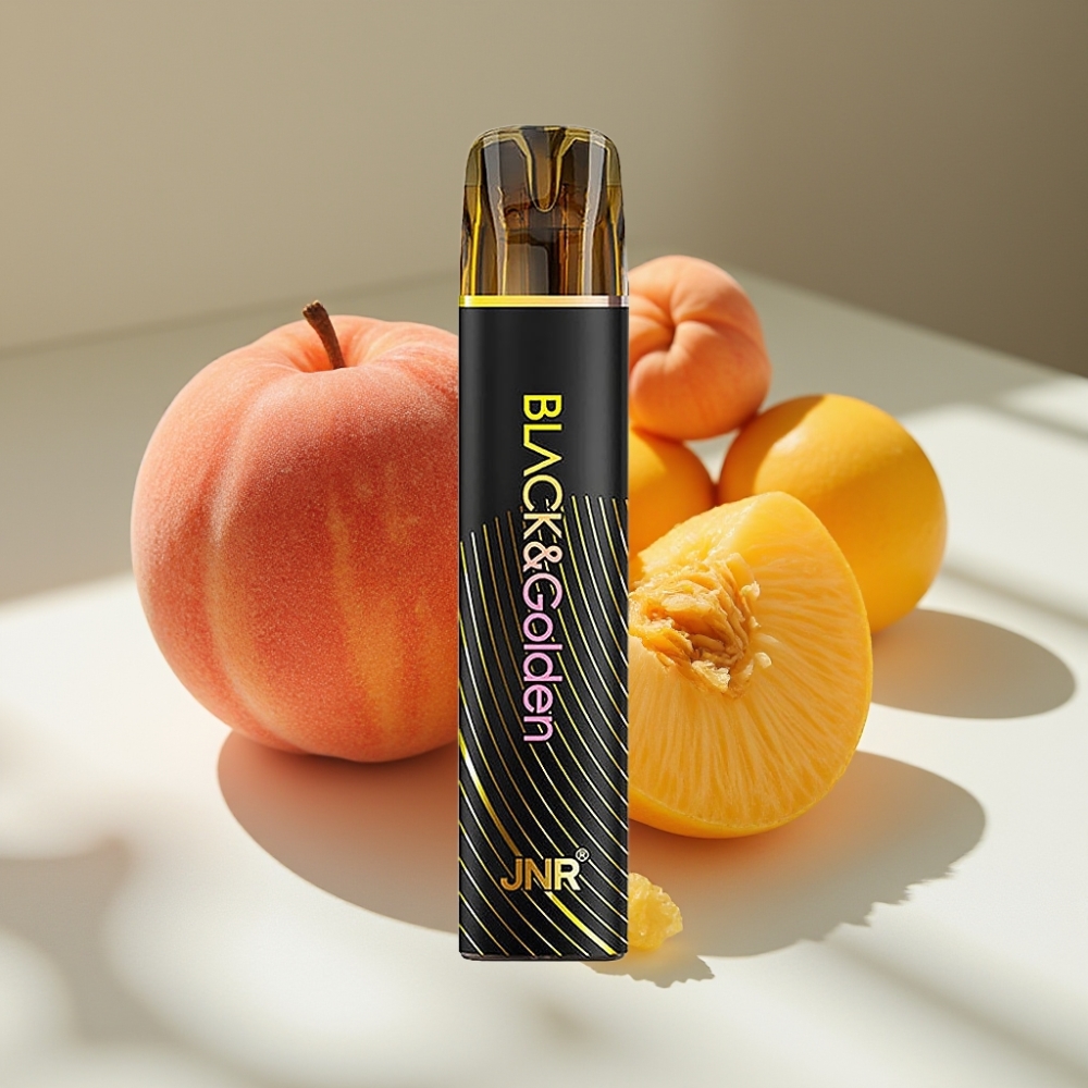 JNR Black&Golden 800 Puffs 2ml Disposable Vape Peach Mango