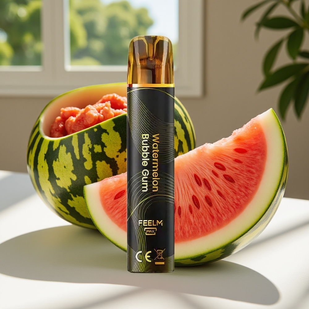 JNR Black&Golden 800 Puffs 2ml Disposable Vape Watermelon Bubble Gum