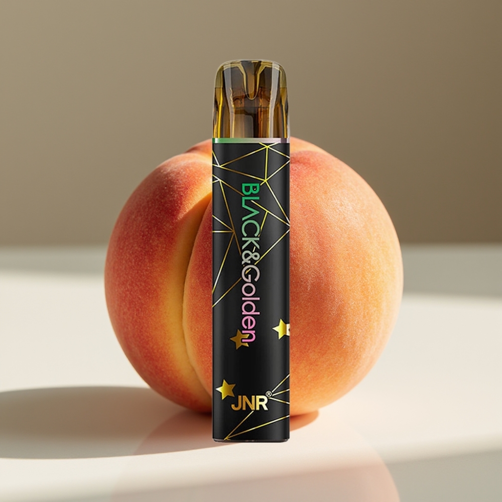 JNR Black&Golden 800 Puffs Disposable Vape Fruit Peach