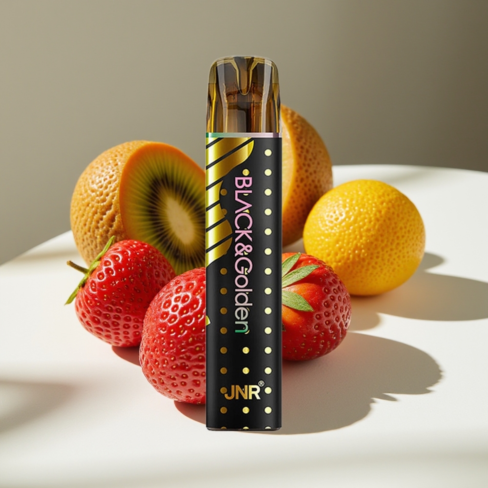 JNR Black&Golden 800 Puffs Disposable Vape Strawberry Kiwi 2% Nicotine
