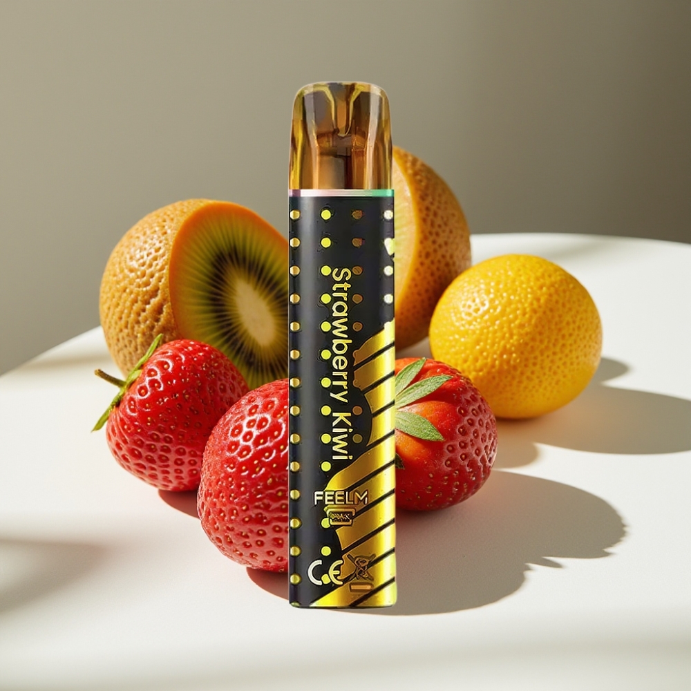 JNR Black&Golden 800 Puffs Disposable Vape Strawberry Kiwi 2% Nicotine