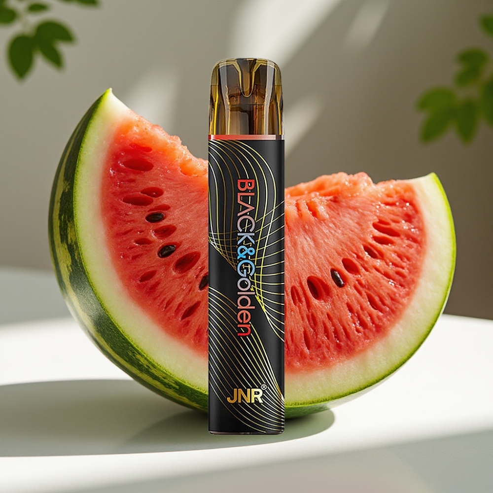JNR Black&Golden 800 Puffs Disposable Vape Watermelon Ice