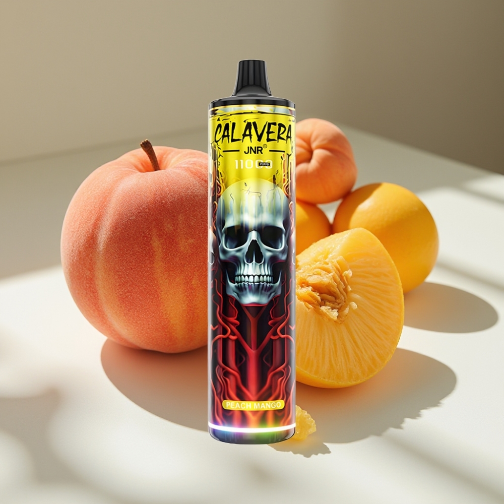 JNR Calavera 11000 Puffs 21ml Disposable Vape Peach Mango