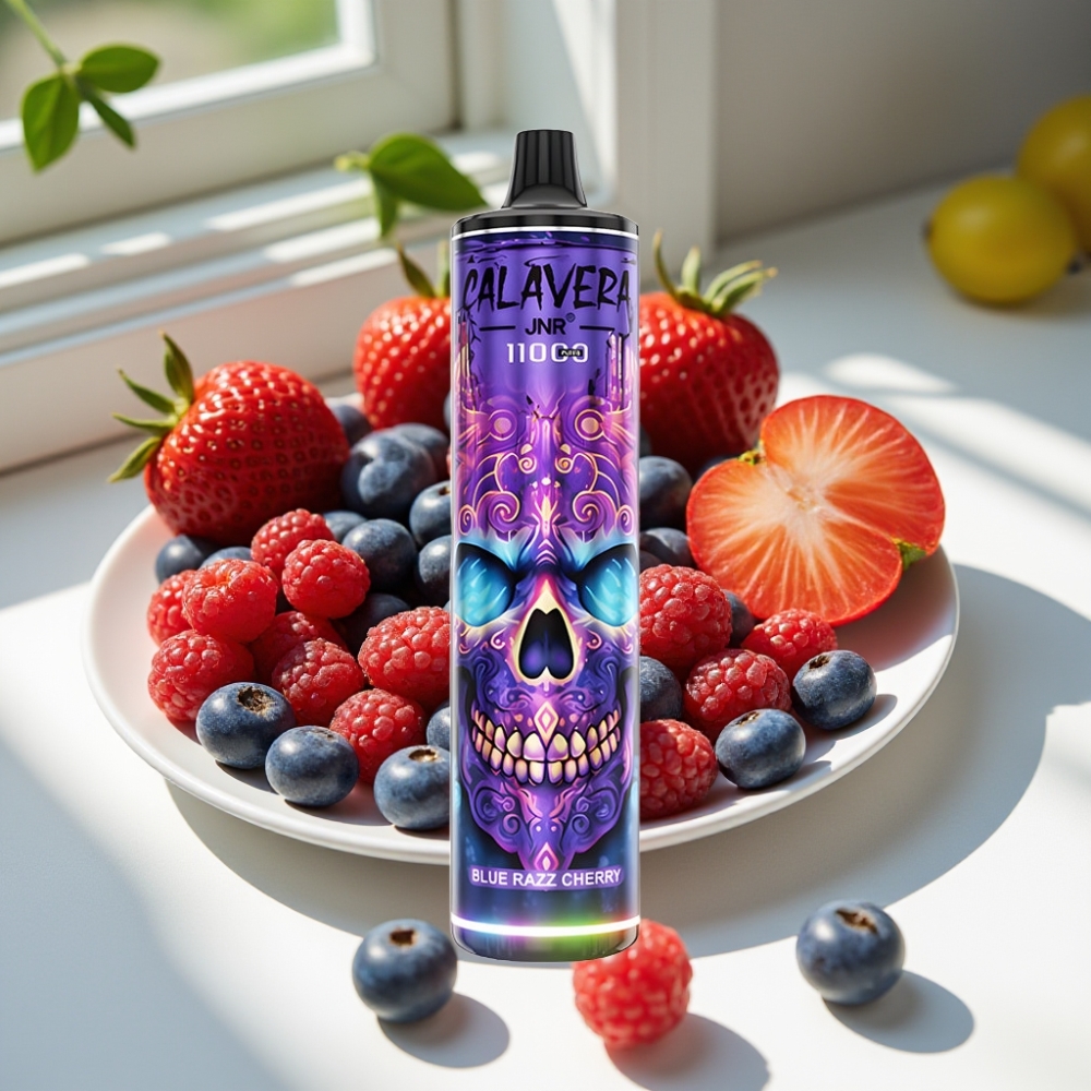 JNR Calavera 850mAh 21ml 11000 Puffs Disposable Vape Blue Razz Cherry