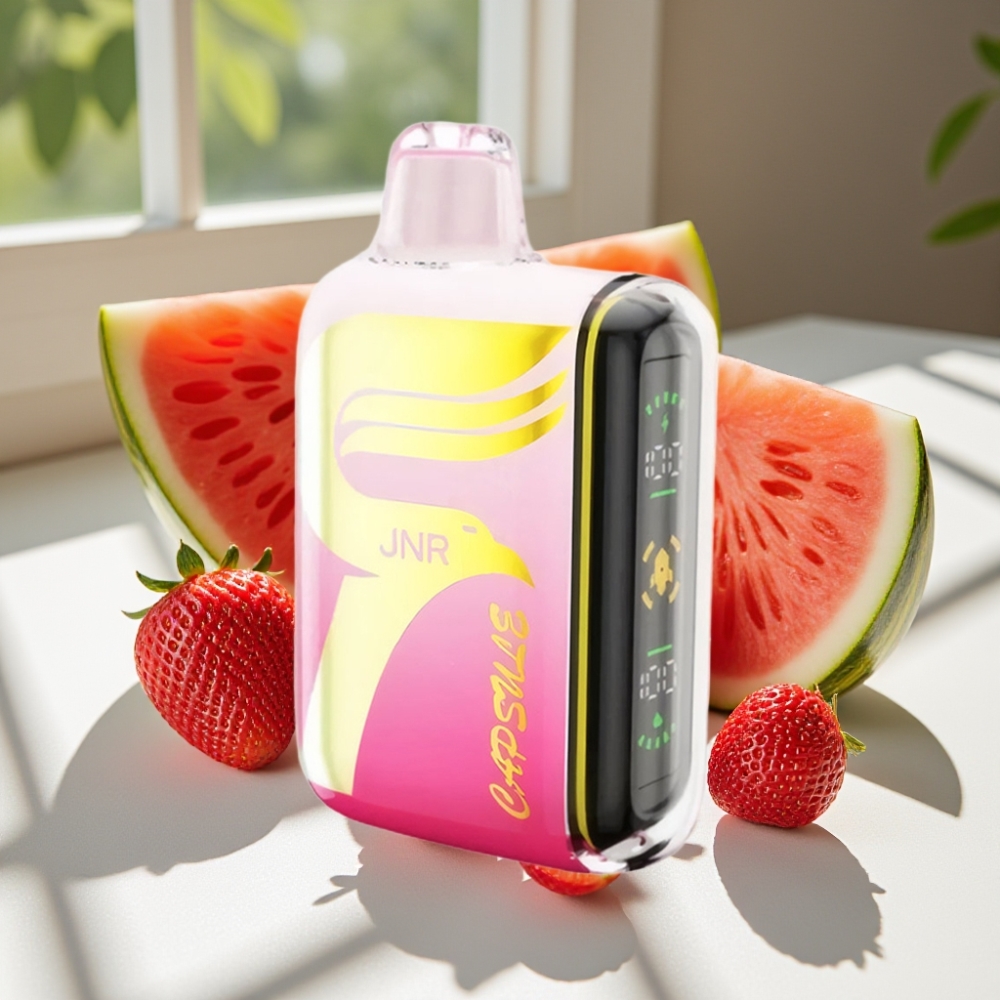 JNR Capsule 15000 Puffs 20ml Dual Mesh Disposable Vape Strawberry Watermelon Ice