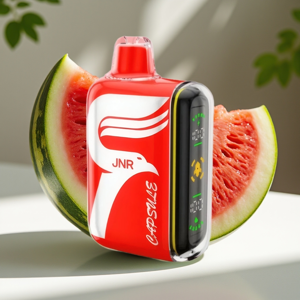 JNR Capsule 15000 Puffs Disposable Vape Watermelon Ice with Dual Mesh Coil & Smart LED Display