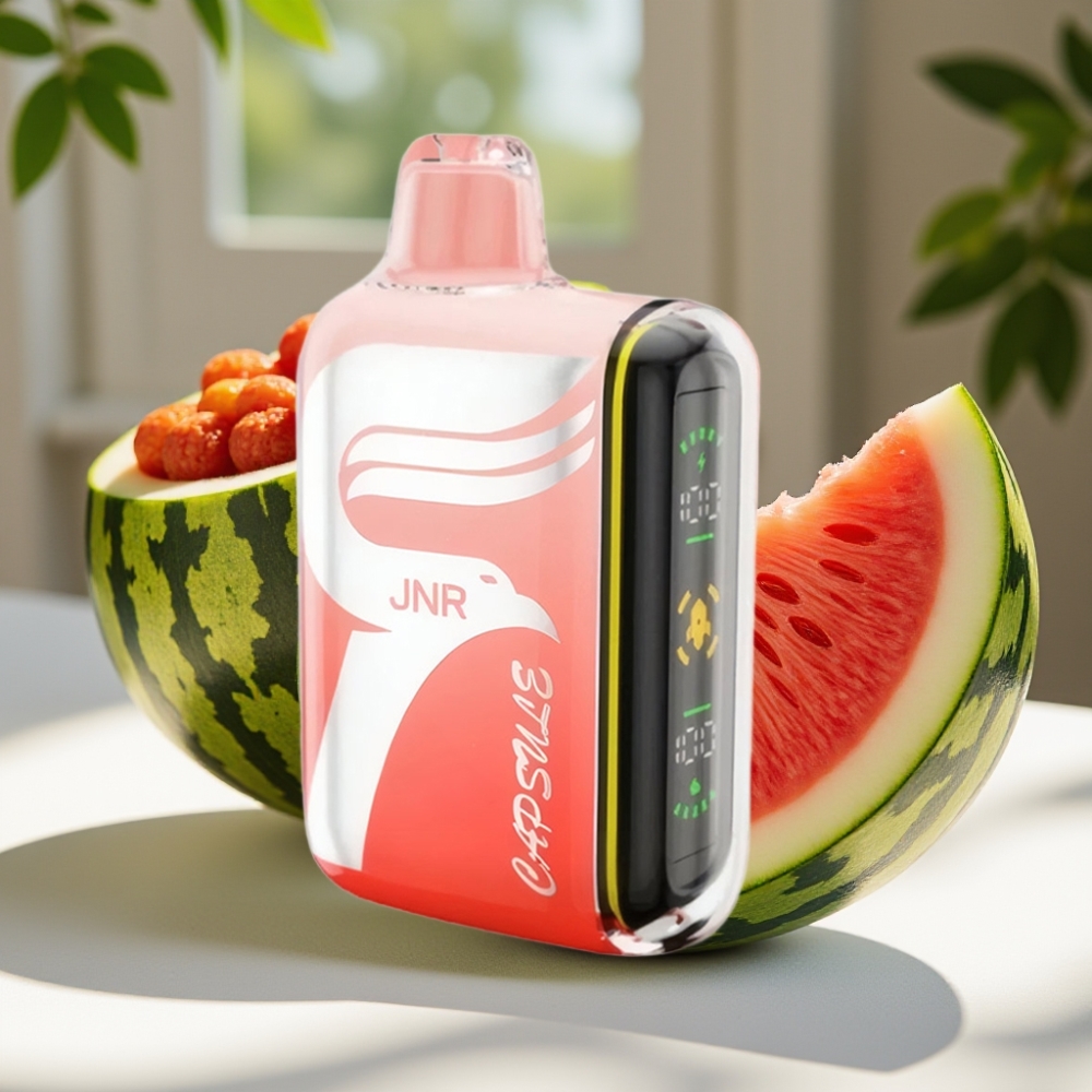 JNR Capsule 15000 Puffs Disposable Vape with Dual Mesh Coil & 20ml E-liquid - Watermelon Brazz Ice