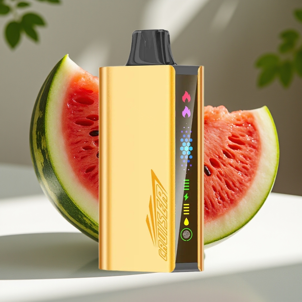 JNR Cruiser 12000 Puffs No-Charge Disposable Vape with 3500mAh Battery & Animation Screen - Watermelon Ice