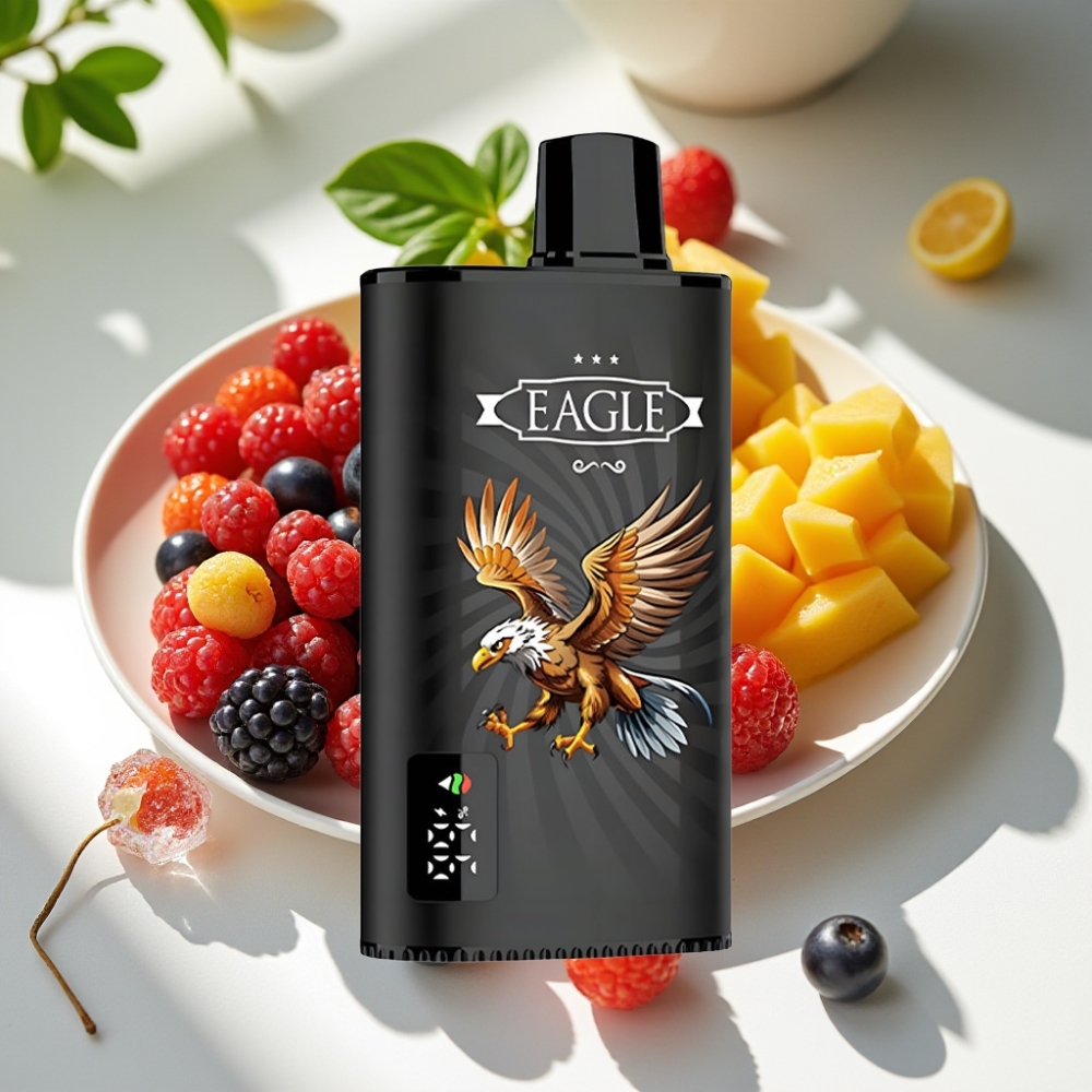 JNR EAGLE Smart 25ml 23000 Puffs Disposable Vape with Digital Screen & Adjustable Airflow Blackcurrant Mango Ice