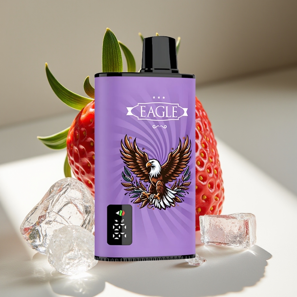 JNR EAGLE Smart 25ml 23000 Puffs Disposable Vape with Digital Screen & Adjustable Airflow Strawberry Ice