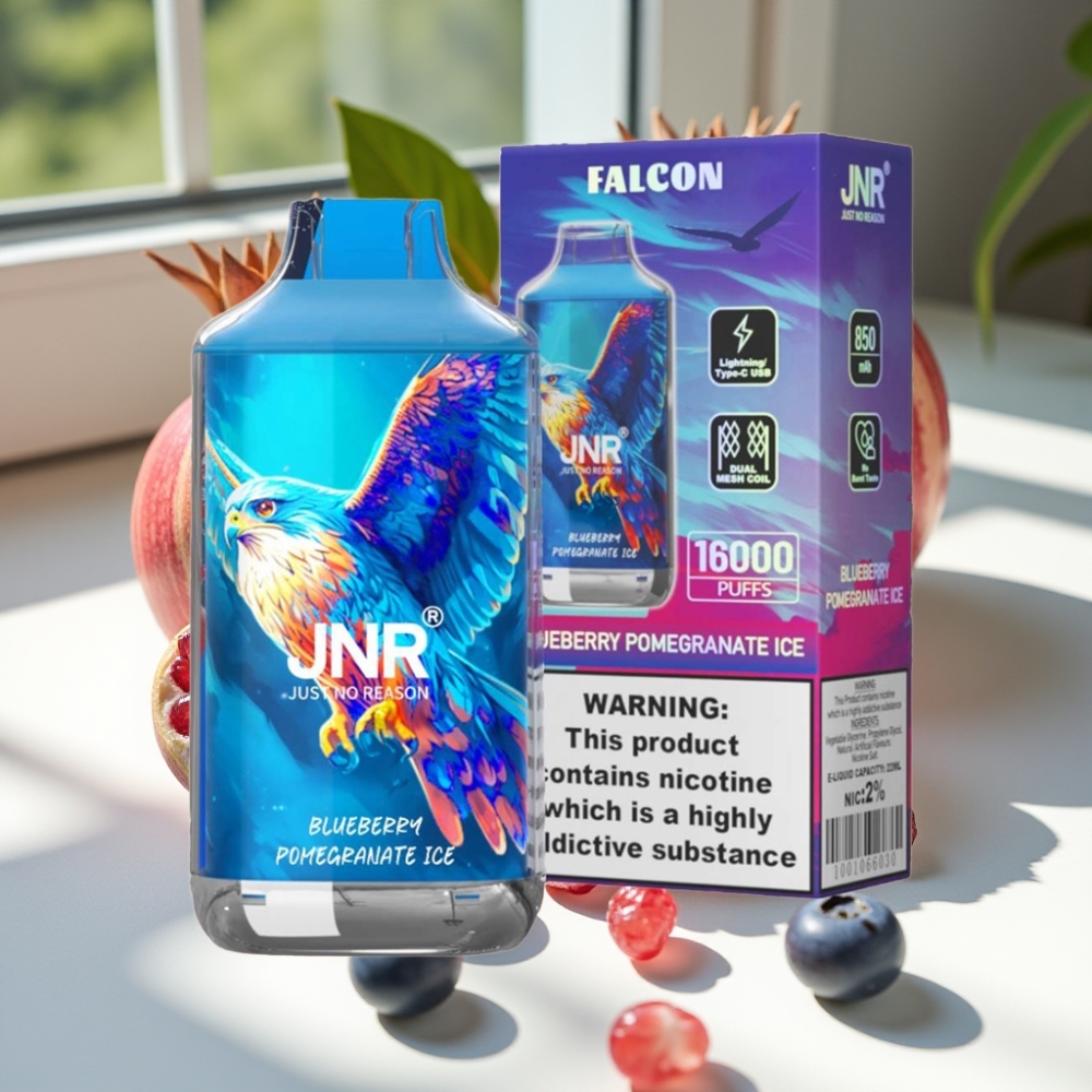 JNR Falcon 16000 Puffs 22ml Dual Mesh Disposable Vape Blueberry Pomegranate Ice
