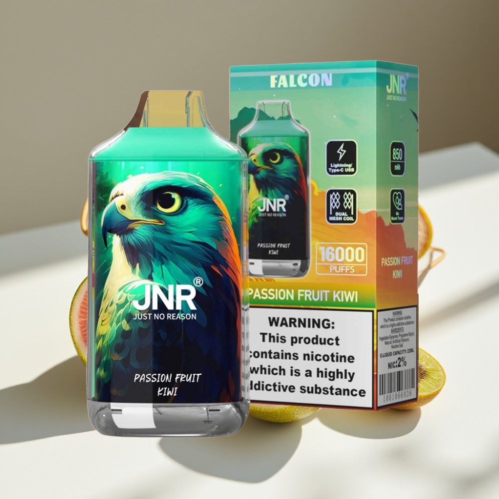 JNR Falcon 16000 Puffs 22ml Dual Mesh Disposable Vape Passion Fruit Kiwi