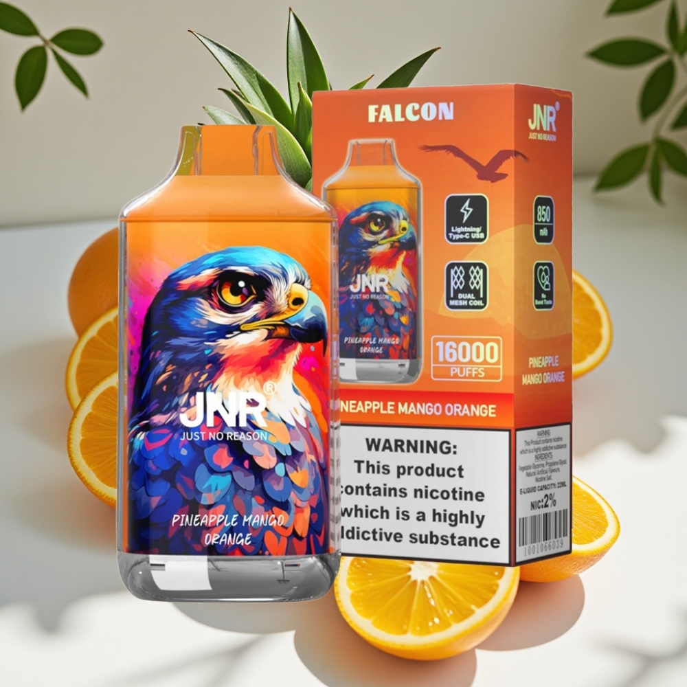 JNR Falcon 16000 Puffs 22ml Dual Mesh Disposable Vape Pineapple Mango Orange