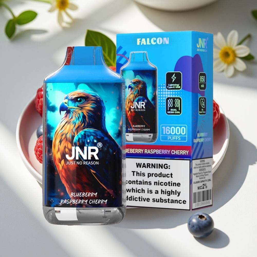 JNR Falcon 16000 Puffs Dual Mesh 22ml Disposable Vape Blueberry Raspberry Cherry